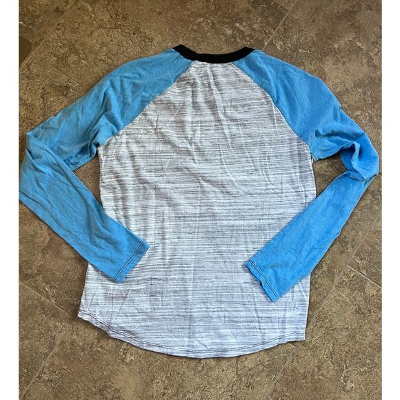 Society long sleeve T-Shirt, Blue and gray, Men's size Small - Picture 4 of 5